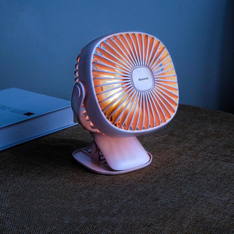 Baseus Mini USB Rechargeable Air Cooling Fan Dual-use Desktop Fan for Student Bedroom Home Desk Office - MRSLM
