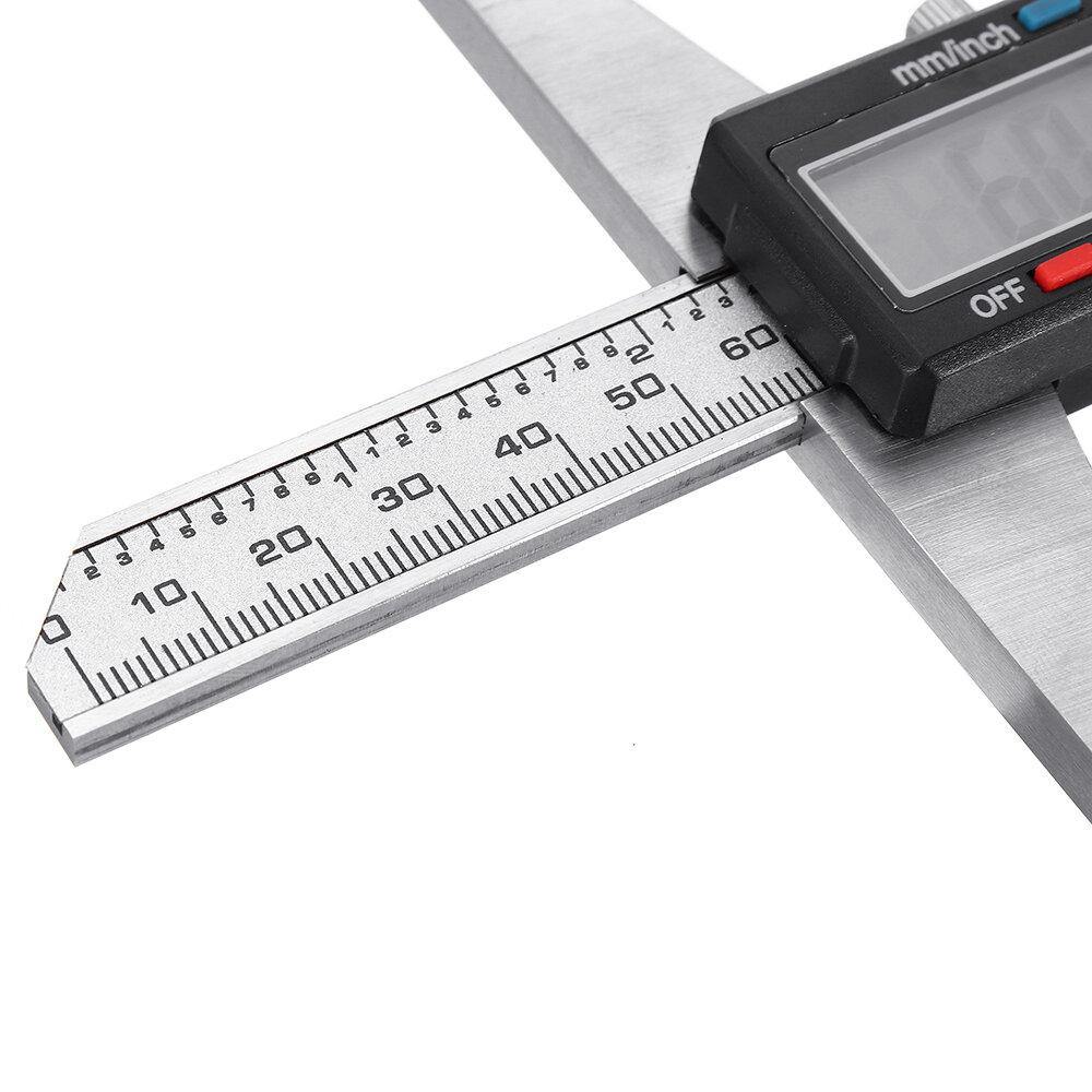 Drillpro 0-150mm Stainless Steel Electronic Digital Depth Vernier Caliper LCD Vernier Caliper Gauge Measuring Tool - MRSLM