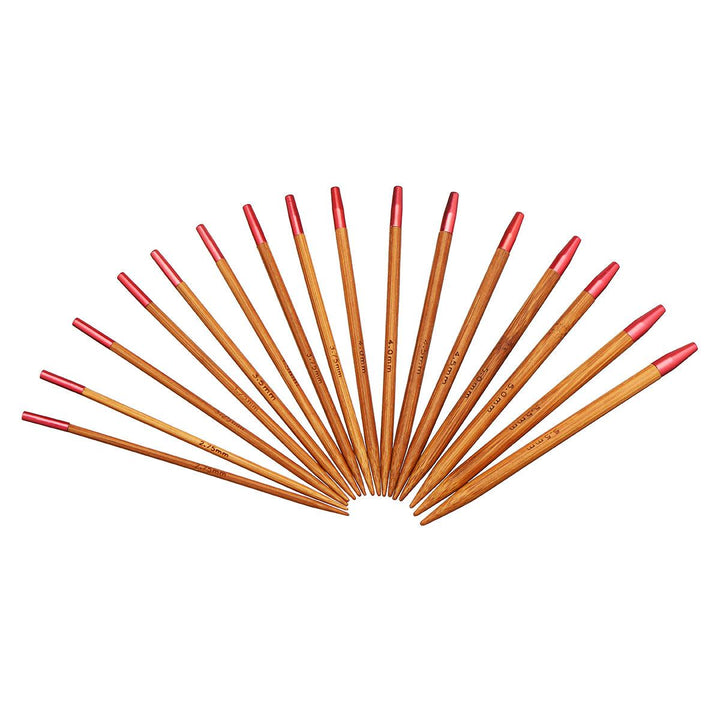 13 Sizes/Set Interchangeable Bamboo Circular Knitting Needle Set 2.75mm-10mm - MRSLM