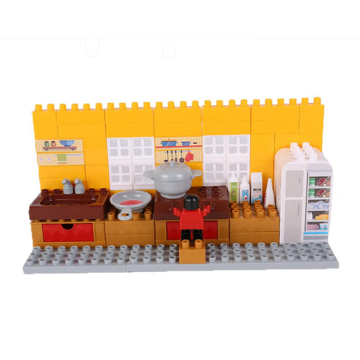 Goldkids HJ-35001B 95PCS Kitchen Series Color Box DIY Assembly Blocks Toys for Children Gift - MRSLM