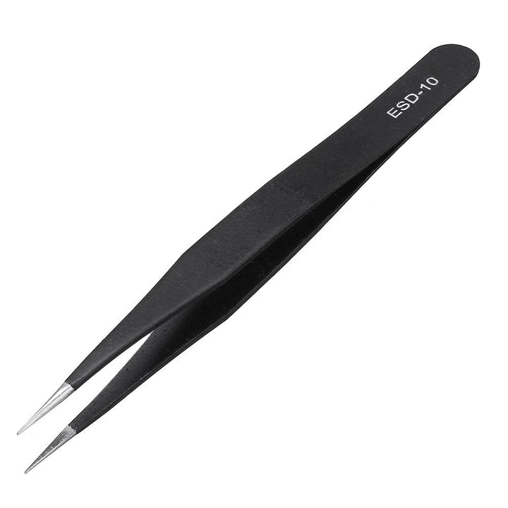 PARON Stainless Steel Anti-static Curved Straight Tip Forceps Precision Soldering Tweezer Electronic ESD Tweezers Tool ESD-10/ESD-11/ESD-12/ESD-13/ESD-14/ESD-15 - MRSLM