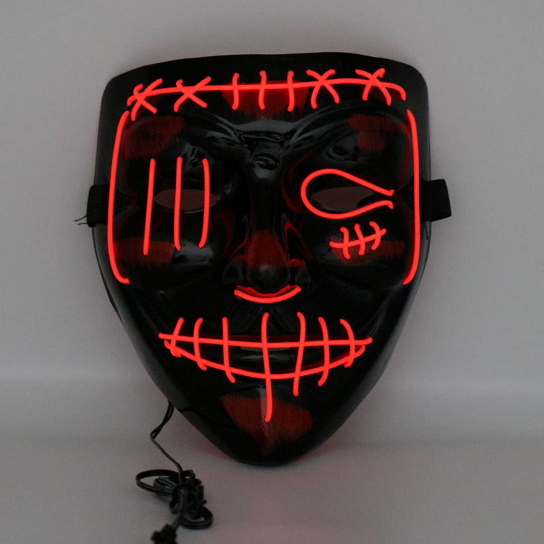 Halloween LED Multicolor Luminous Mask Light Up The Purge Movie Costume Party Mask - MRSLM