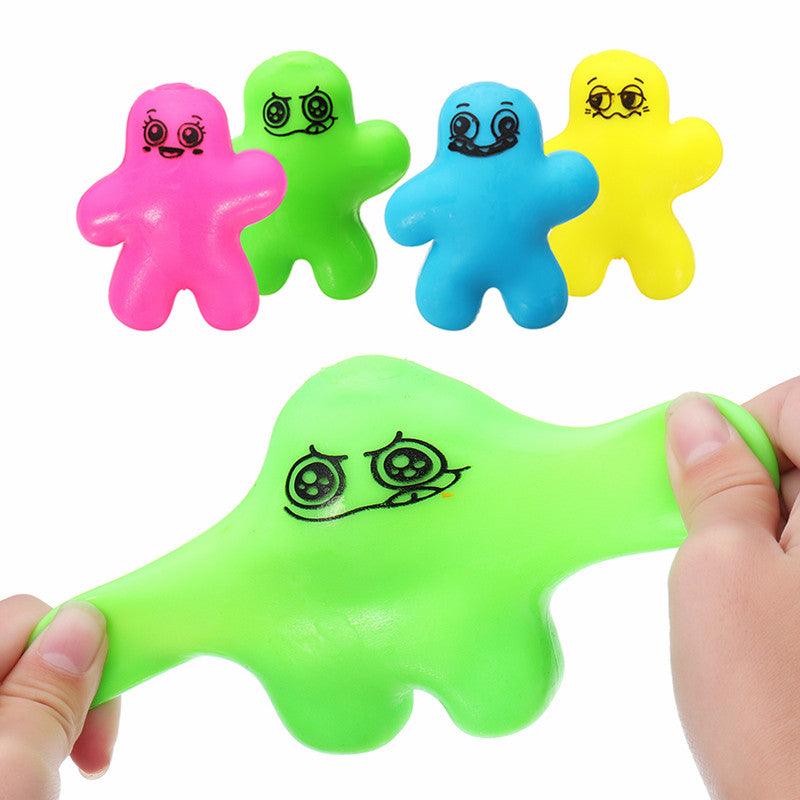 Cute Squeeze Man Squishy Stretchy Doll 10cm Stress Reliever Decompress Gift Decor Toy - MRSLM