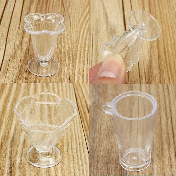 DIY Mini Cup Creamy Soil Sticks Goblets Sticky Minerals Mini Transparent Plastic Cooking - MRSLM
