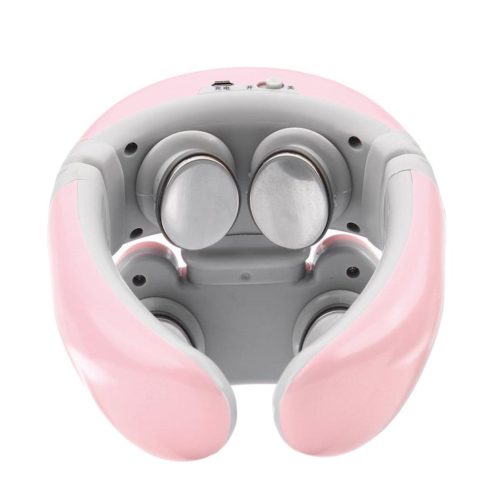 Multifunctional 4D Massager With Remote Control Electric Wireless TENS Pulse Hot Compress Neck Protector - MRSLM