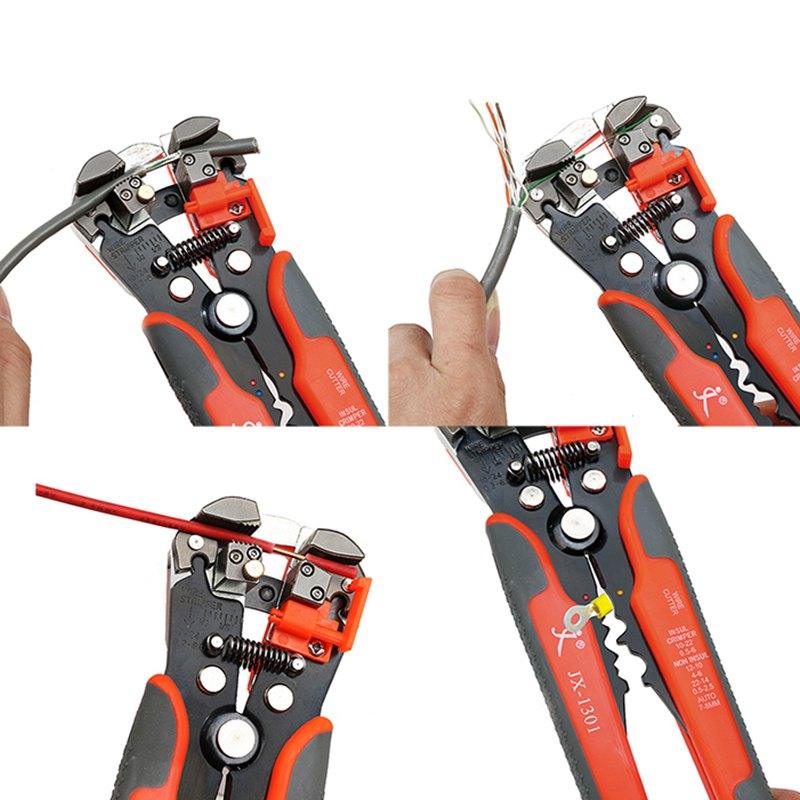 Paron® JX-1301 Multifunctional Wire Strippers Terminals Crimping Tool Pliers Orange - MRSLM