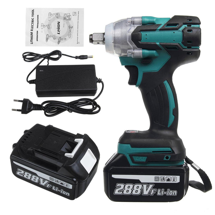 288VF 1/2'' 800NM 22800mAh Electric Cordless Brushless Impact Wrench With 1/2 Battery - MRSLM