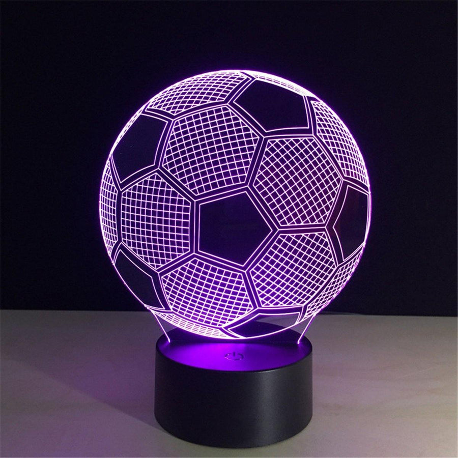 5V 3W 3D LED Fooball Night Light 7 Colors Touch Switch Remote Control Desk Room Lamp - MRSLM