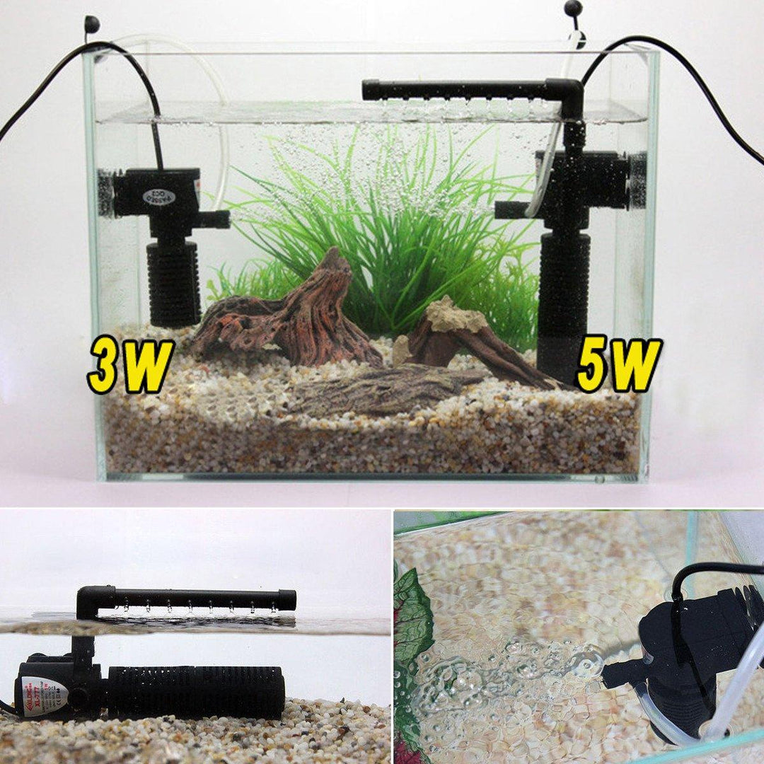 Ultra Silent Aquarium Submersible Oxygen Pump Fish Tank Water Internal Filter Circulating Rainfall - MRSLM