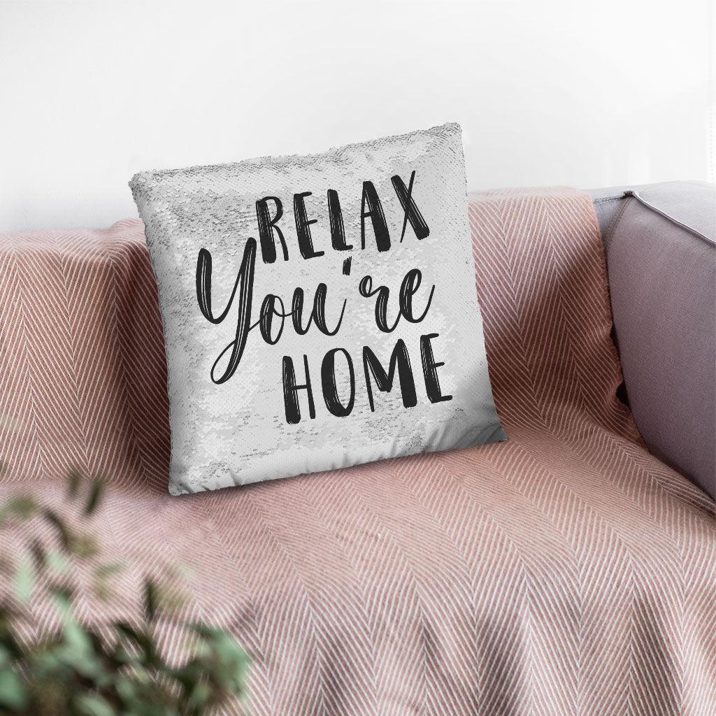 Relax Sequin Pillow Case - Best Design Pillow Case - Printed Pillowcase - MRSLM