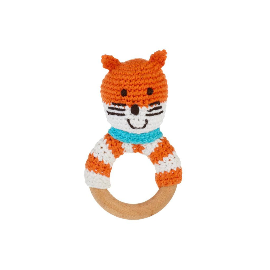 Fox Wooden Teether Ring Rattle - MRSLM