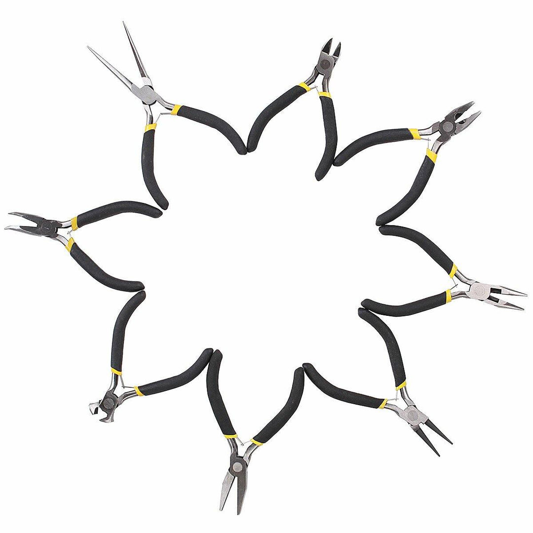 DANIU 8Pcs Round Beading Nose Pliers Wire Side Cutters Pliers Tools Set - MRSLM