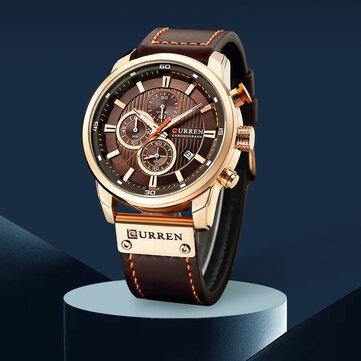 CURREN 8291 Casual Style Multi Function Quartz Watch Date Display Men Wrist Watch - MRSLM