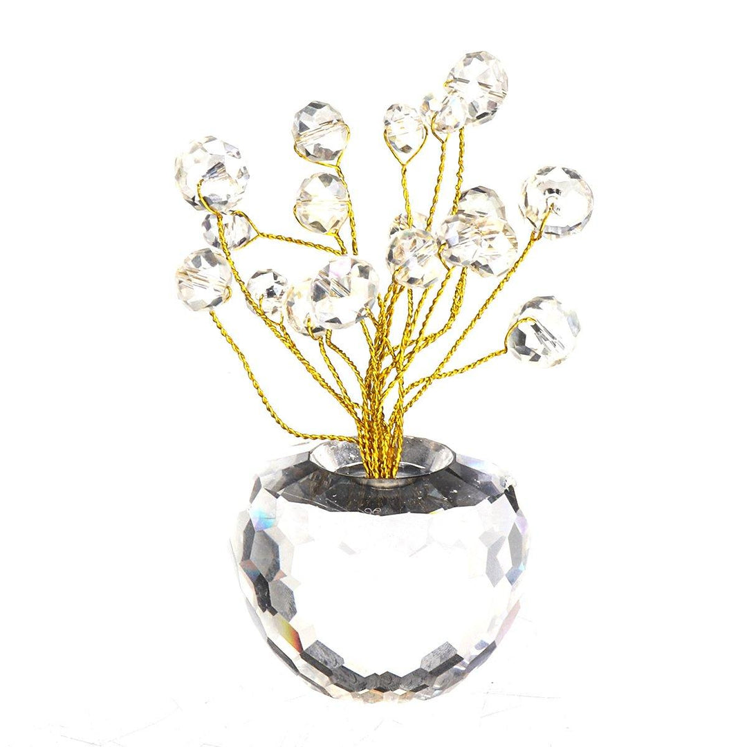 10cm 3D Crystal Apple Model Glass Craft Table Top Home Ornaments Decoration - MRSLM