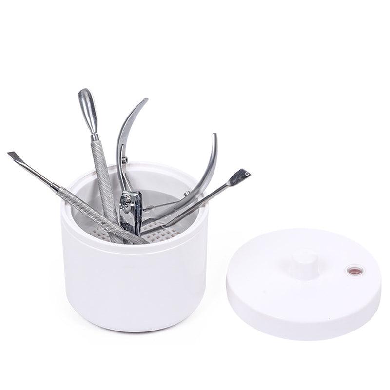 Nail Drill Bits Sterilizing Box Manicure Cleaner Clipper Nipper Polish File Jewelry Cleansing Tool - MRSLM