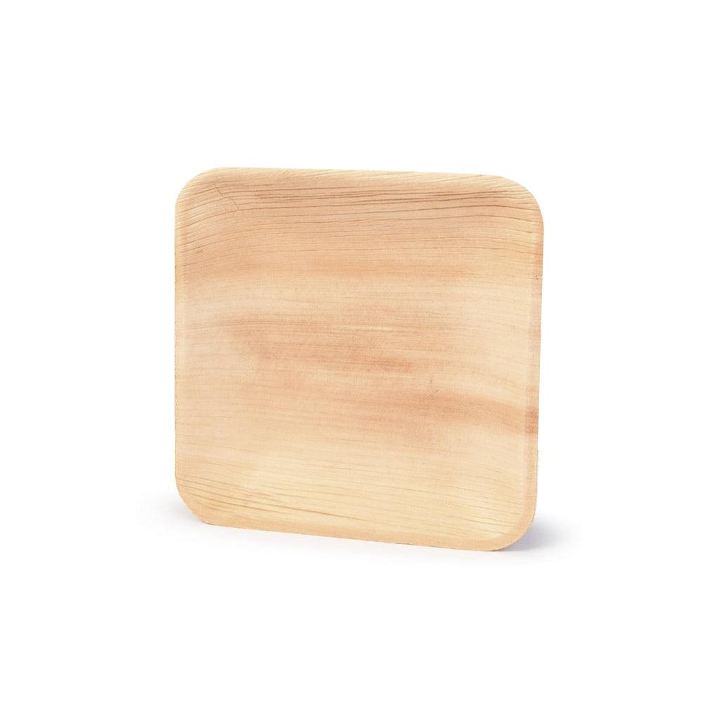 6" Palm Leaf Square Plates (25 pcs) - MRSLM