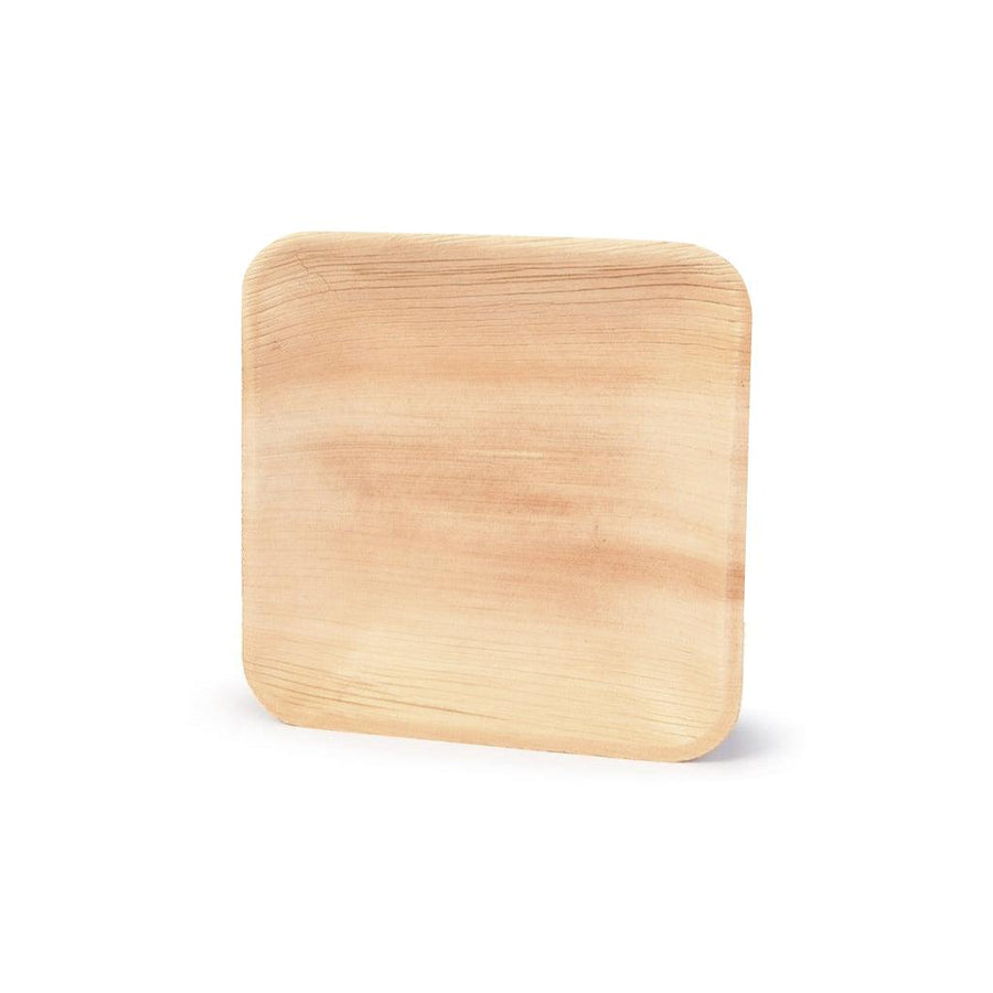 6" Palm Leaf Square Plates (25 pcs) - MRSLM