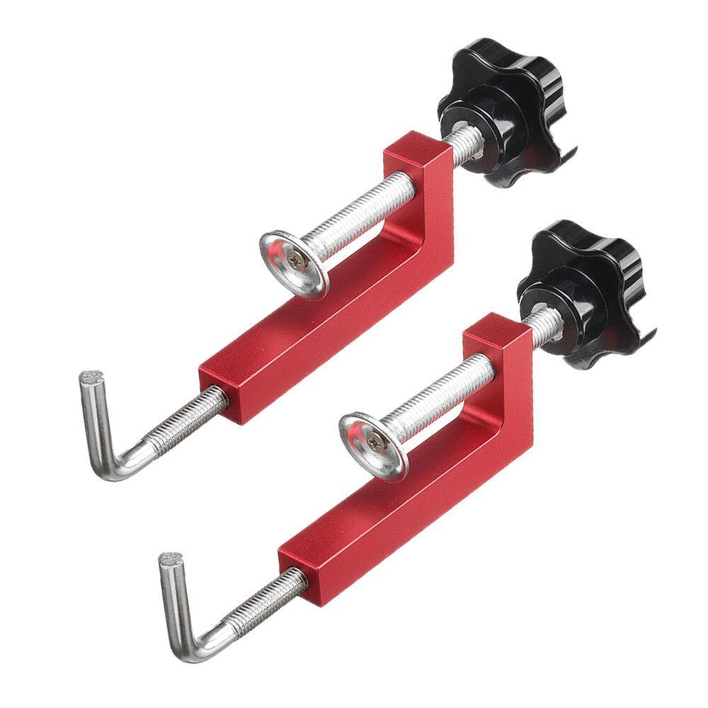 2Pcs Woodworking Fence G Clamp Aluminum Alloy Adjustable Fixed Clamps General G Clamp Hand Operated Universal Accessories Tool - MRSLM