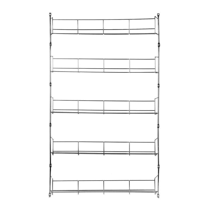 5 Tiers Kitchen Spice Rack Cabinet Organizer Wall Mount Storage Shelf Holder Kitchen Storage Rack - MRSLM