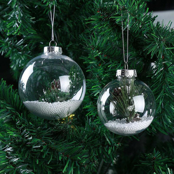 Super Clear Plastic Balls DIY Christmas Trees Hanging Bauble Decoration Toys - MRSLM