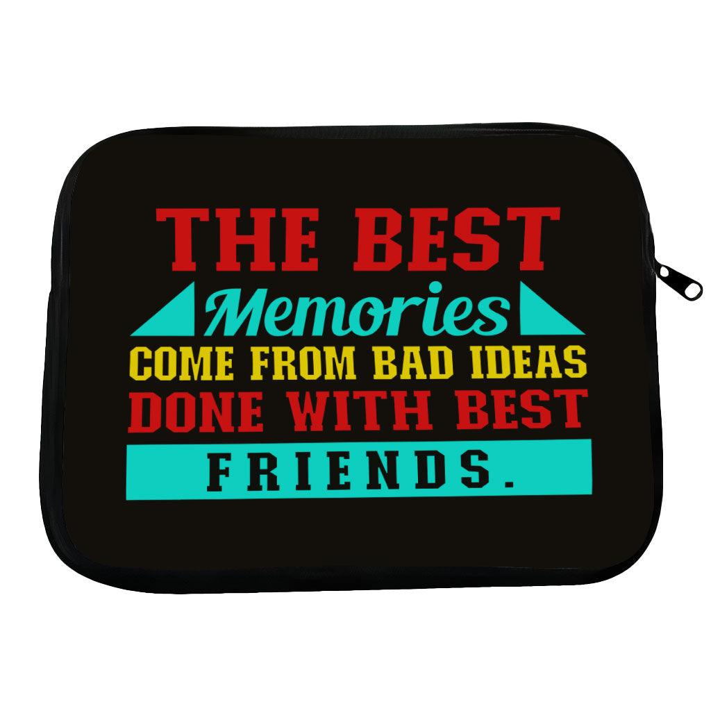 Best Friend Quotes HP 16" Sleeve - Funny Design Laptop Sleeve - Graphic Laptop Sleeve with Zipper - MRSLM