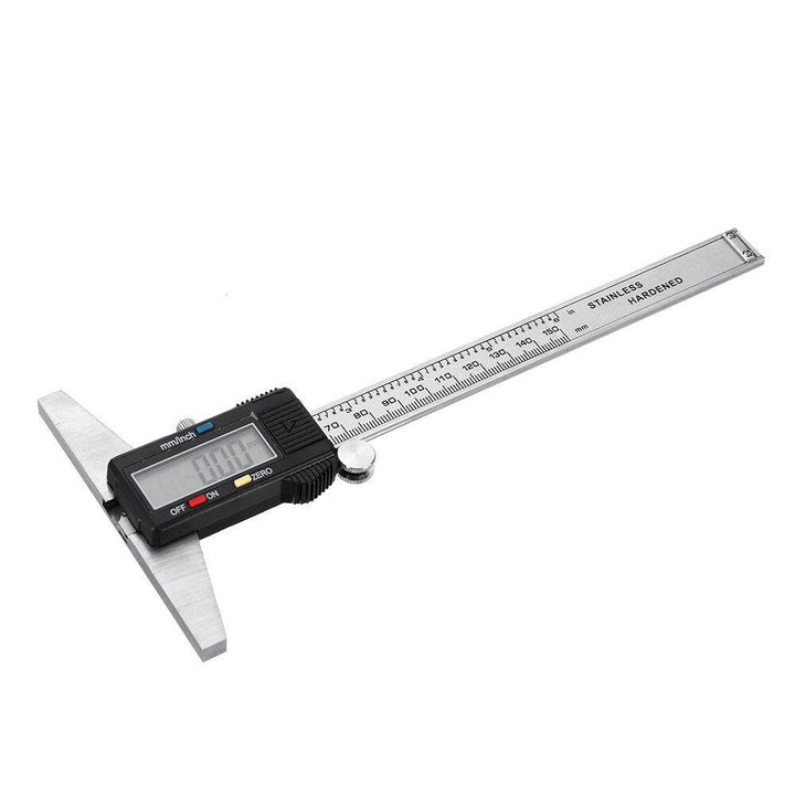 Drillpro 0-150mm Stainless Steel Electronic Digital Depth Vernier Caliper LCD Vernier Caliper Gauge Measuring Tool - MRSLM