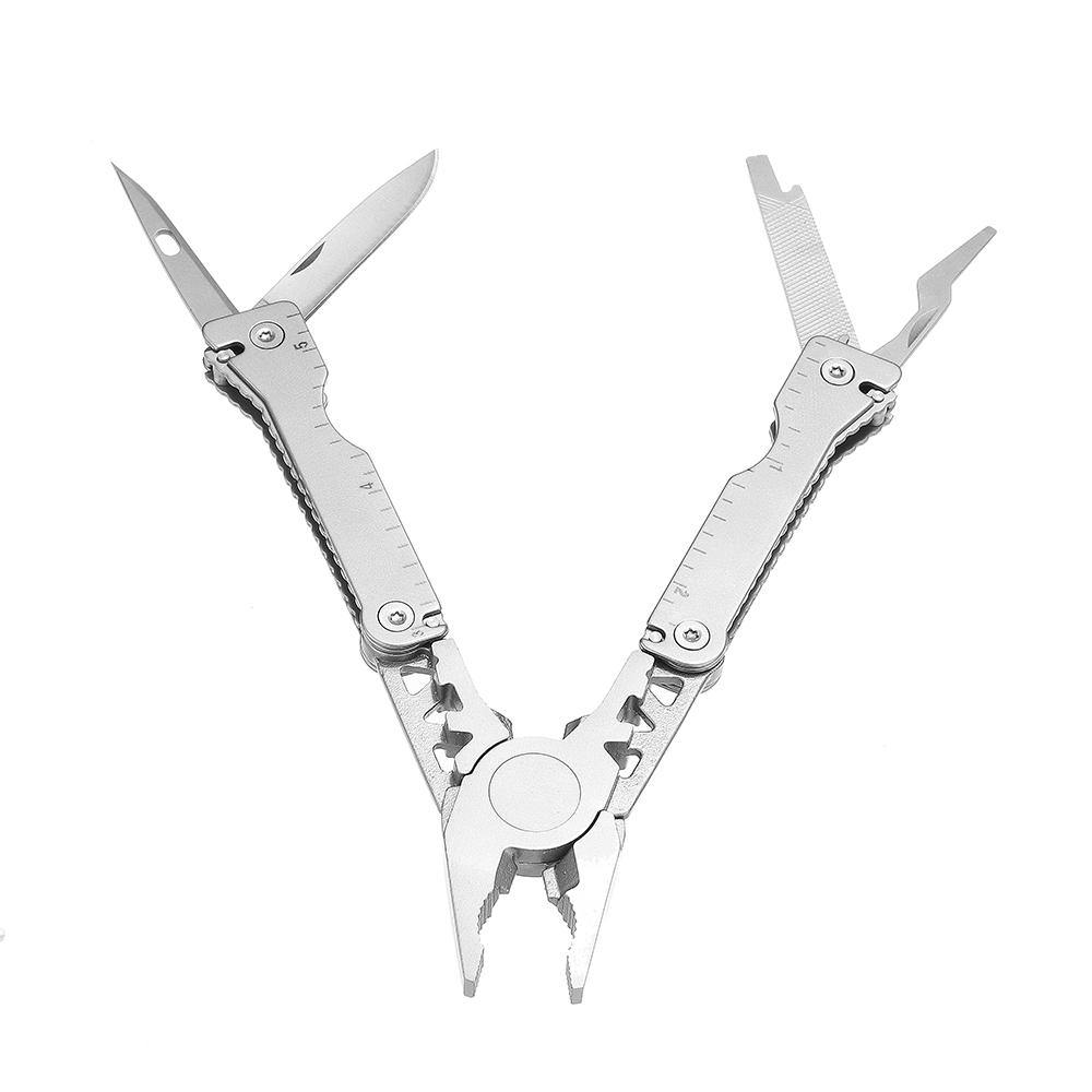 11 in 1 Pocket Multifunctional Tools Plier Wire Cutter Bottle Opener Outdoor Survival Hiking Camping Tool Stainless Steel - MRSLM