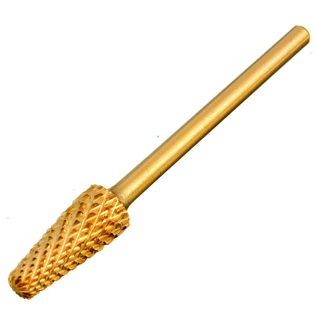 1Pcs Pro Gold Aluminium Electric Carbide Grinding Head Manicure Nail Drill File Bit - MRSLM