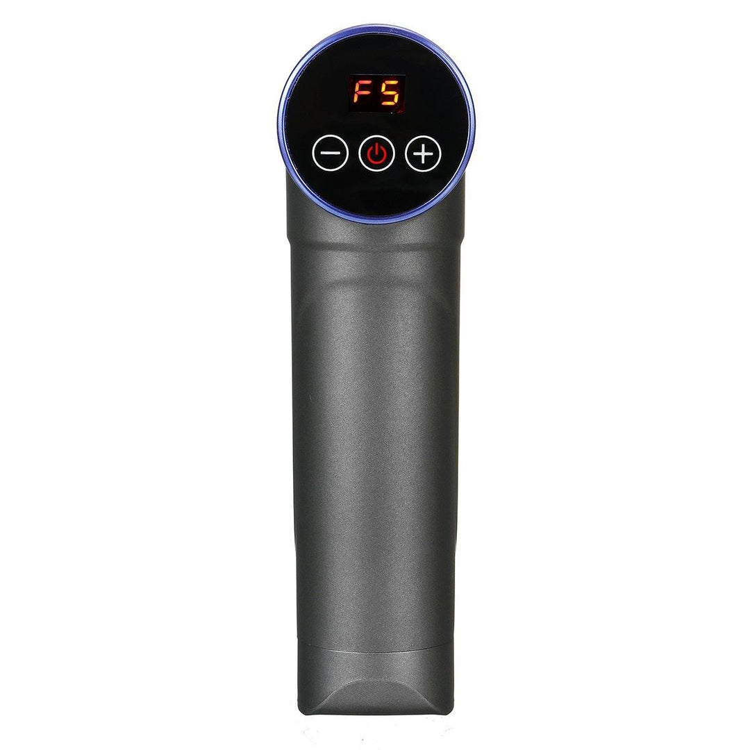 LED Rechargeable Electric Fascial Massager Muscle Pain Relax Therapy Massager + 4/8 Heads - MRSLM