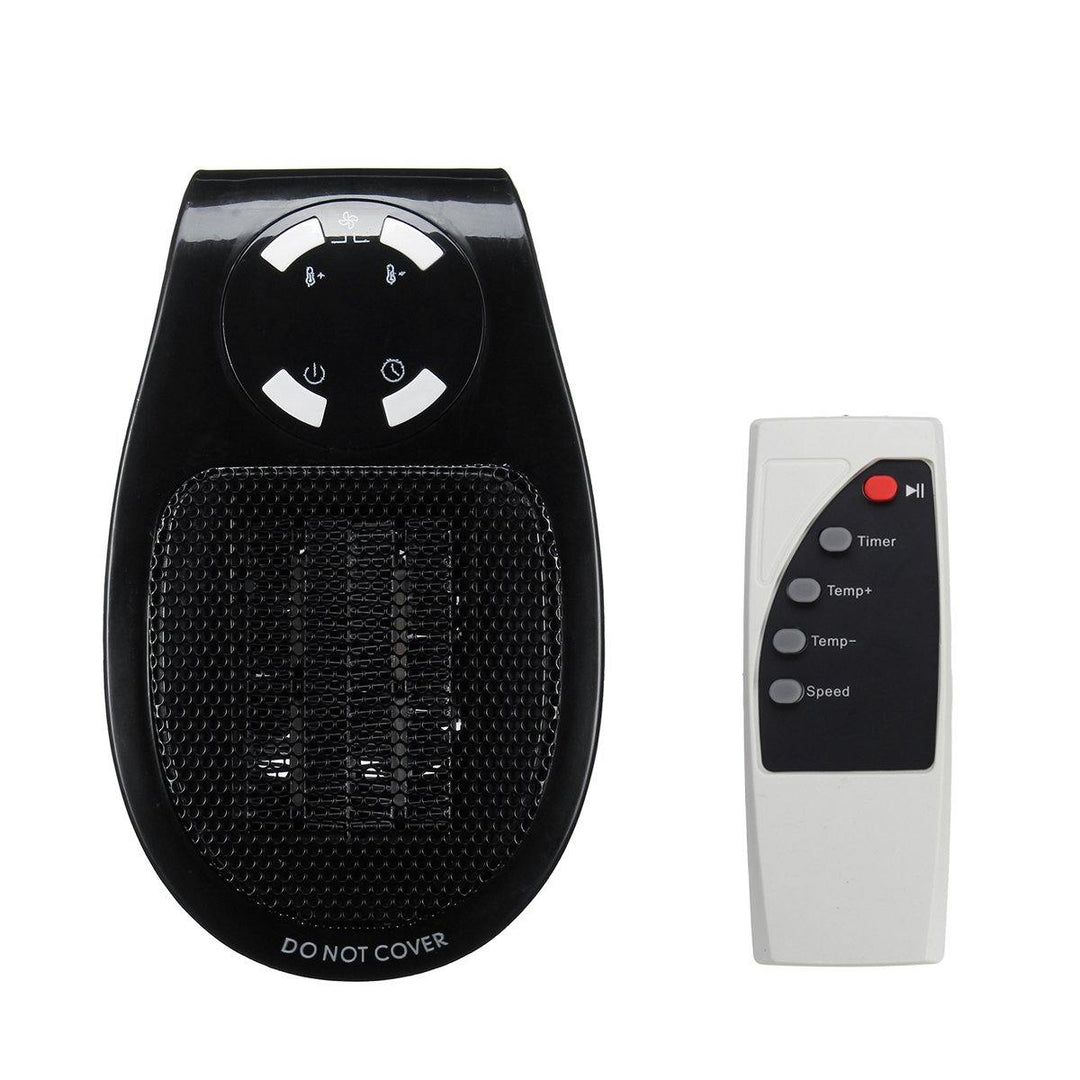 Mini Electric Heater Fan Wall-Outlet Electric Heater Air Heater Warm Air Blower With Remote Control EU Plug - MRSLM
