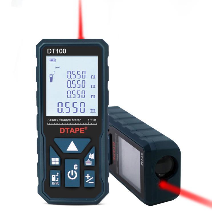 DTAPE DT50 DT80 DT100 DT120 2.0 Inch Backlight LCD Screen Digital Laser Rangefinder Distance Meter Single Continuous Area/Volume/Pythagorean Measurement 50m 80m 100m 120m - MRSLM