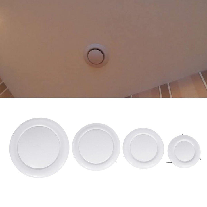 Air Vent Grille Wall Ventilation Outlet Exhaust Grille Round Home Ducting Cover - MRSLM