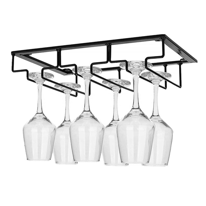 Wall Mount Glass Rack Holder Hanging Under Cabinet Hanger Iron Shelf 4 Type - MRSLM
