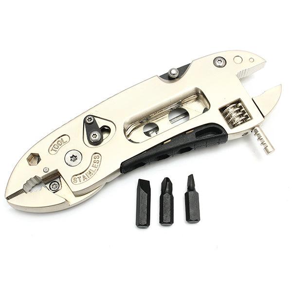 Golden Multitool Adjustable Wrench Jaw+Screwdriver+Pliers Multitool Set - MRSLM
