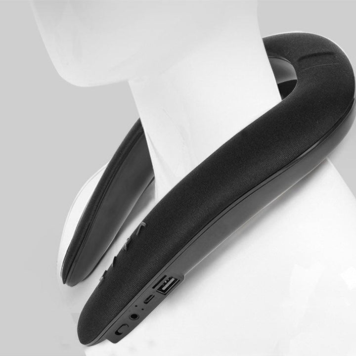 LyRay G500 Portable Bluetooth Neckband Dual Speaker 5D Stereo Sound Lound speakers Support FM Radio SD Card USB Disk Handsfree Call - MRSLM