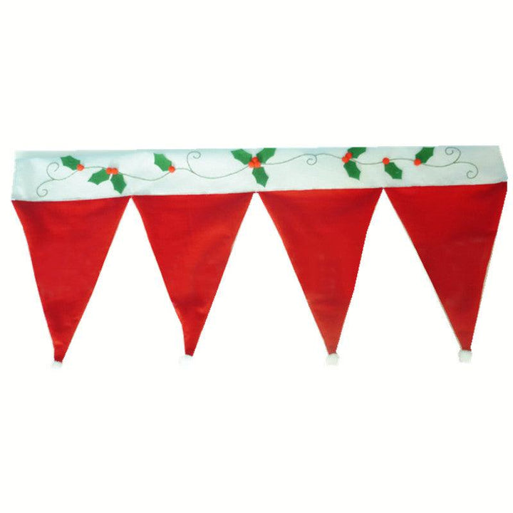 Christmas Party Home Decoration Santa Claus Hat Curtain Hanging Ornaments Toys Kids Children Gift - MRSLM