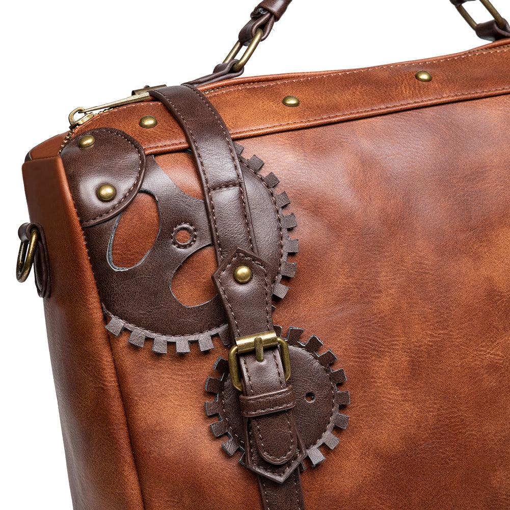 Fashion Creativity Ladies Retro Brown Outdoor Steampunk Backpack - MRSLM