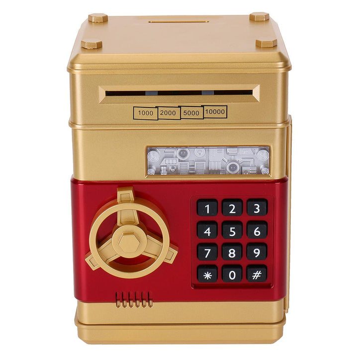 ATM Deposit Machine Toy Electric Bank With Music Automatic Roll Up Code Safe Mini Deposit Box Safe For Children Gift - MRSLM