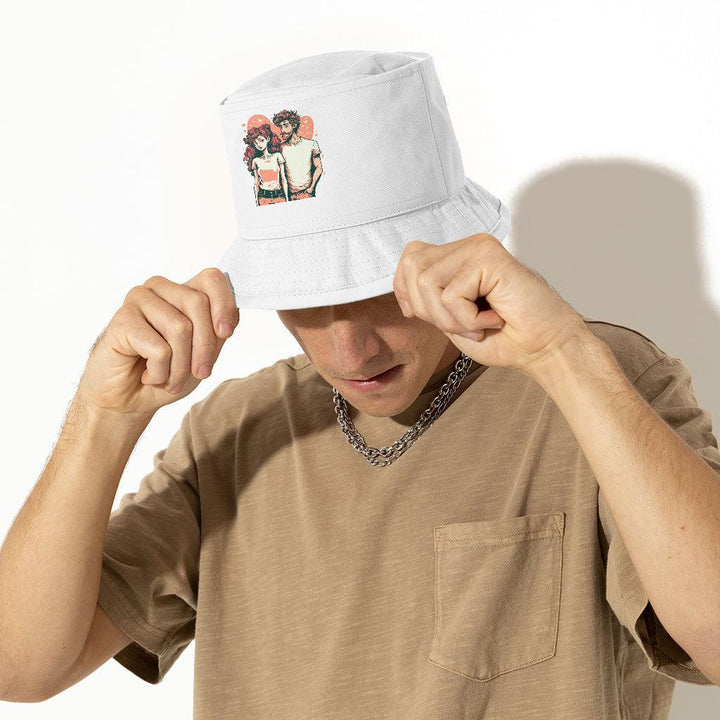 Love Print Bucket Hat - Romantic Hat - Printed Bucket Hat - MRSLM