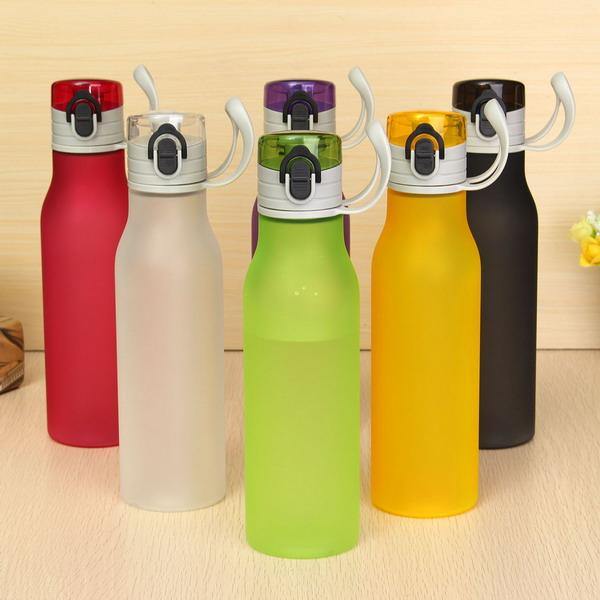 550ml Multi-color Frosted Plastic Water Cup Portable Fashion Style Sports Cups - MRSLM