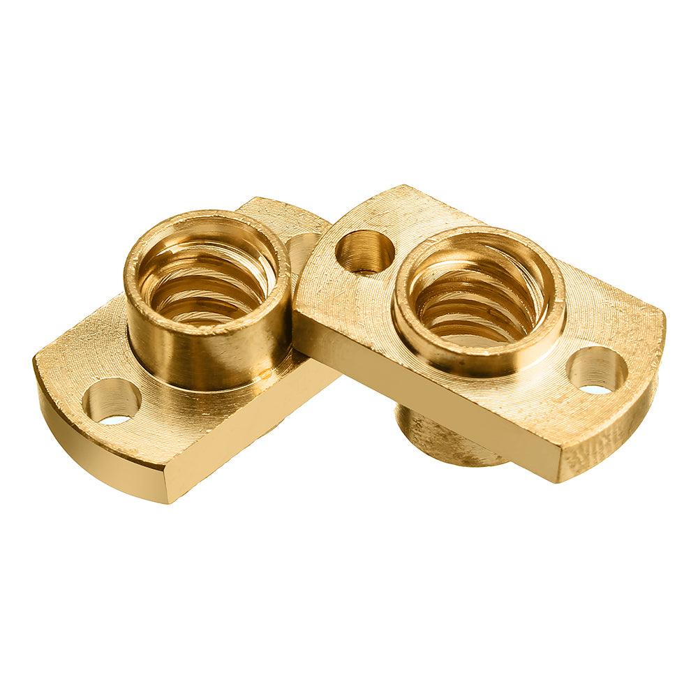 2Pcs Brass T8 Lead Screw Nut Pitch 2mm for Stepper Motor 3D Printer Part - MRSLM