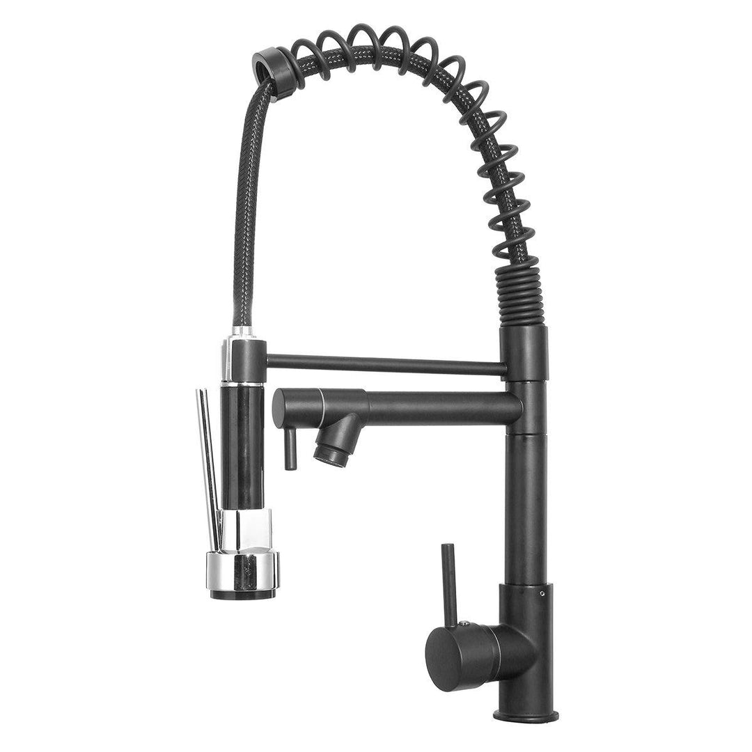 Oil Rubbed Bronze Kitchen Sink Faucet Single Handle Pull Down Sprayer Mixer Tap - MRSLM