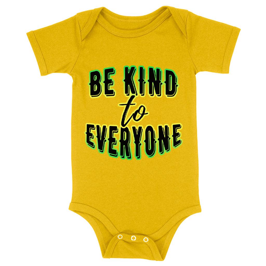 Be Kind to Everyone Baby Jersey Onesie - Positive Baby Bodysuit - Graphic Baby One-Piece - MRSLM