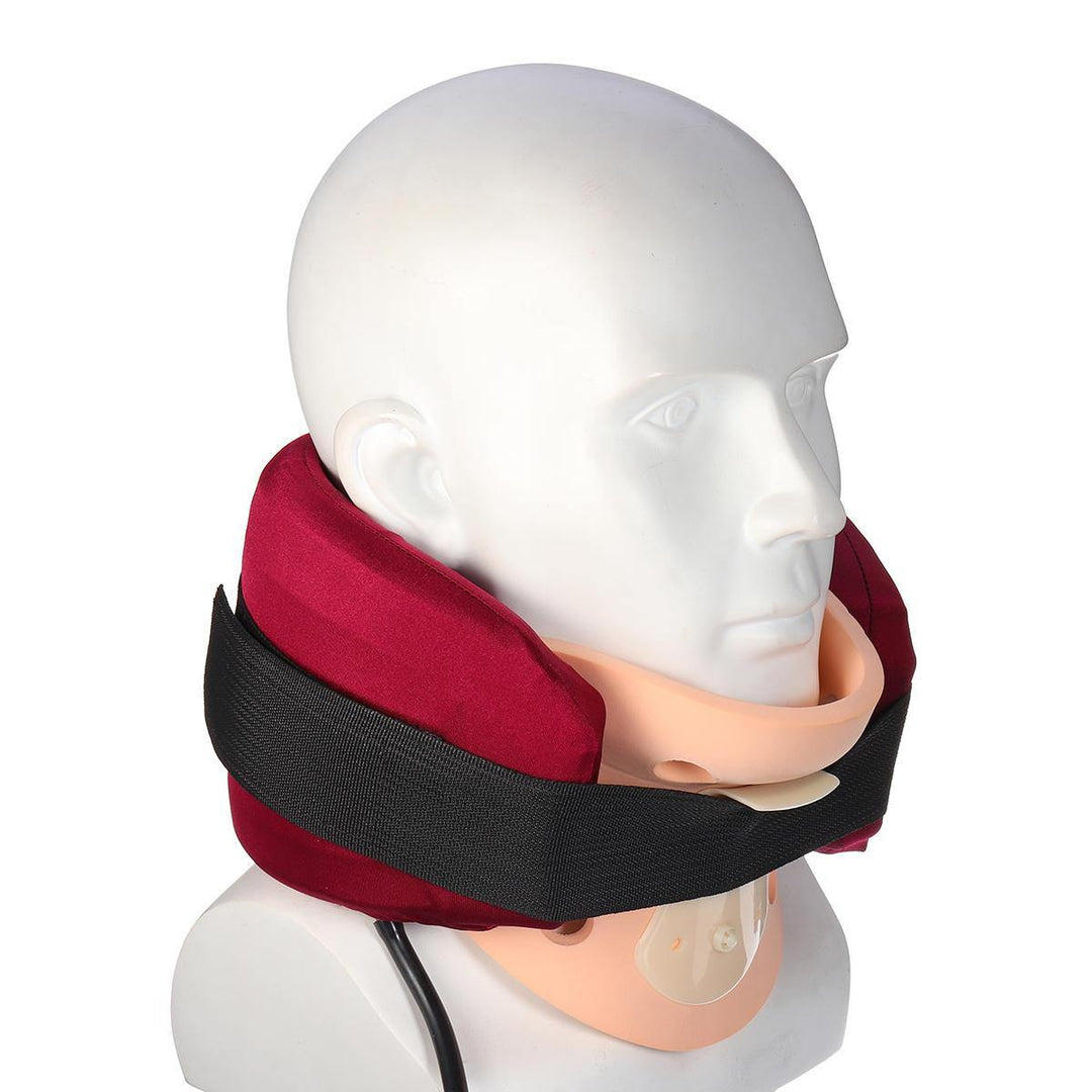 Inflatable Neck Relief Traction Cervical Collar Brace Support Stretcher Device - MRSLM