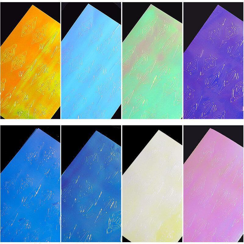 13 Color Nail Flame Stickers Kit 3D Laser Diamond Curve Back Gum Manicure Art Stickers - MRSLM
