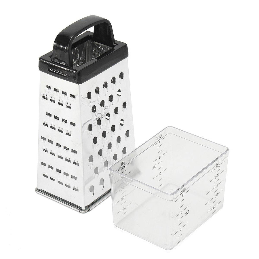 Grater Box Stainless Steel 4 Sided Multi Funtion Cheese Vegetable With Container Lunch Box - MRSLM