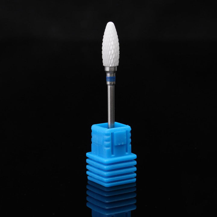 3/32'' White Ceramic Nail Drill Bits Polish File Nail Art Manicure Tools - MRSLM