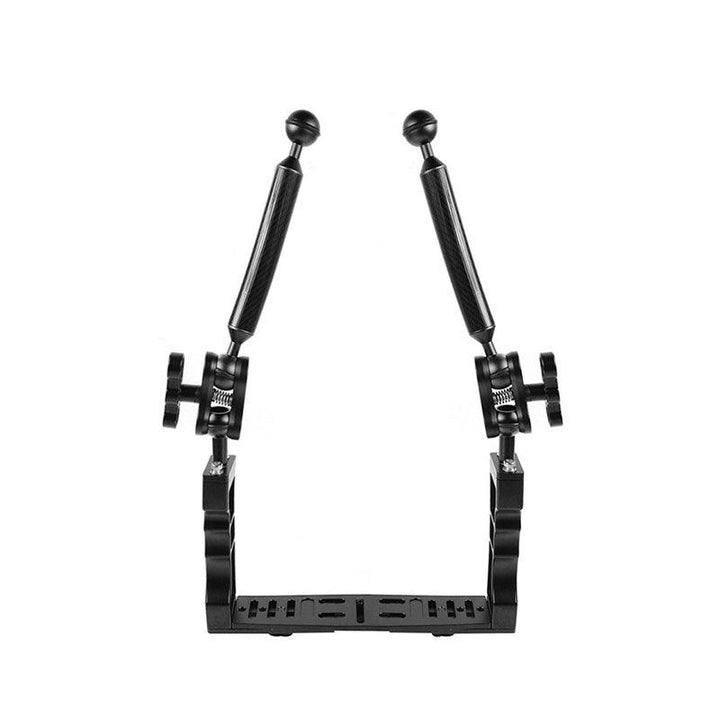 PULUZ PU3041 100M Underwater Diving Tray Stabilizer with Dual Ball Clamp Floating Magic Arm for Video Light - MRSLM