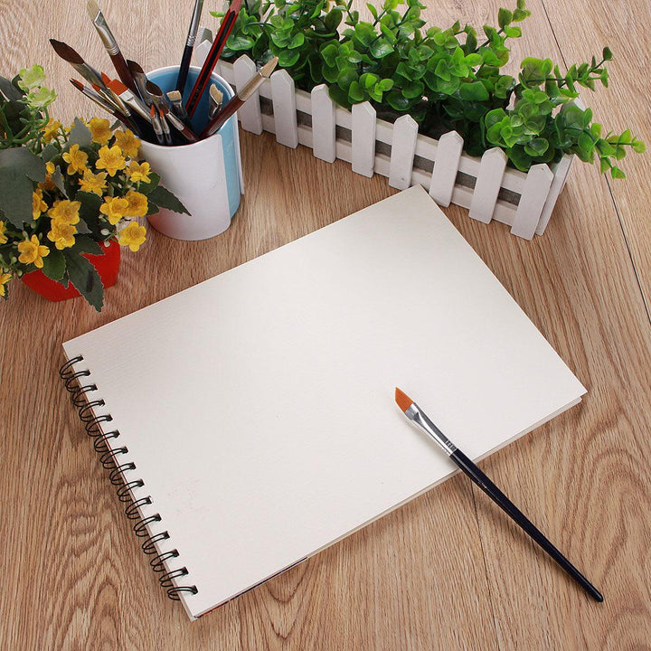 A4 24 Pages Watercolour Paper Art Sketchbook Pad Journal Drawing Paint Book Stationery Painting Supplies - MRSLM
