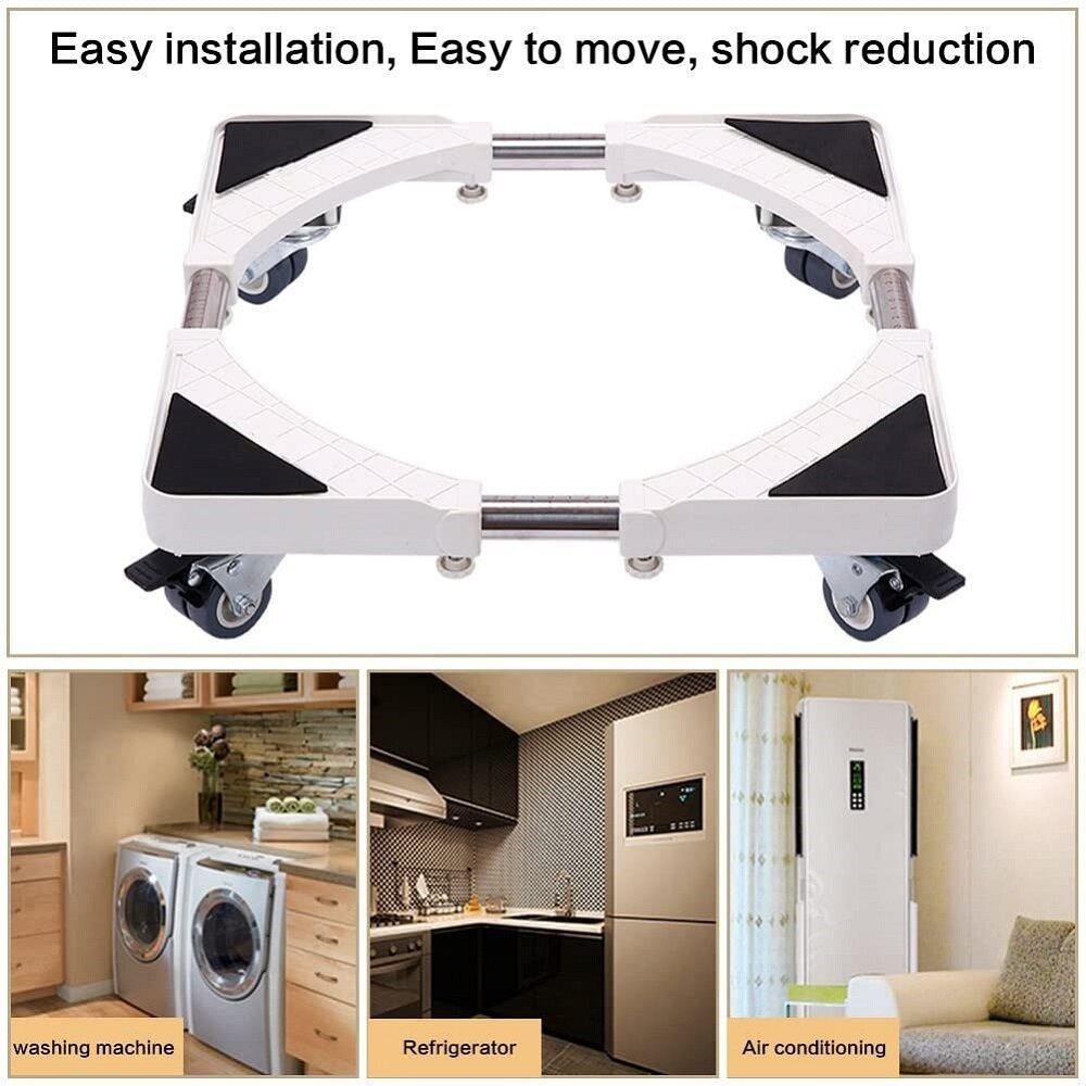 Multi-Functional Movable Adjustable Base Telescopic Furniture Dolly with 4 Wheels for Washing Machine and Refrigerator - MRSLM